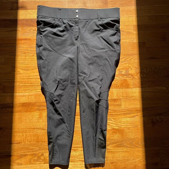 PS of Sweden Black Riding Tights / Breeches Sz 48 with Pockets Silicone Grip - Picture 1 of 7